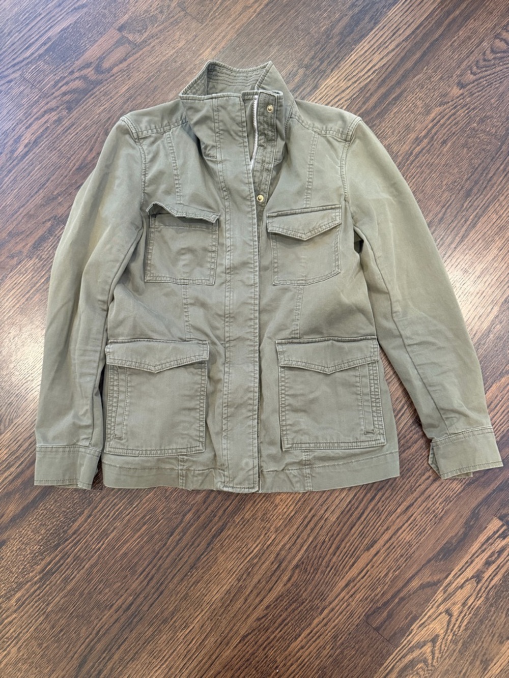 Banana Republic Olive Green Military-Style Utility Jacket